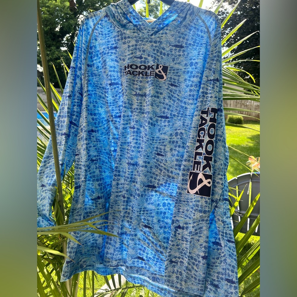 Hook & Tackle Billfish Camo Wicked Dry & Cool Fishing Hoodie